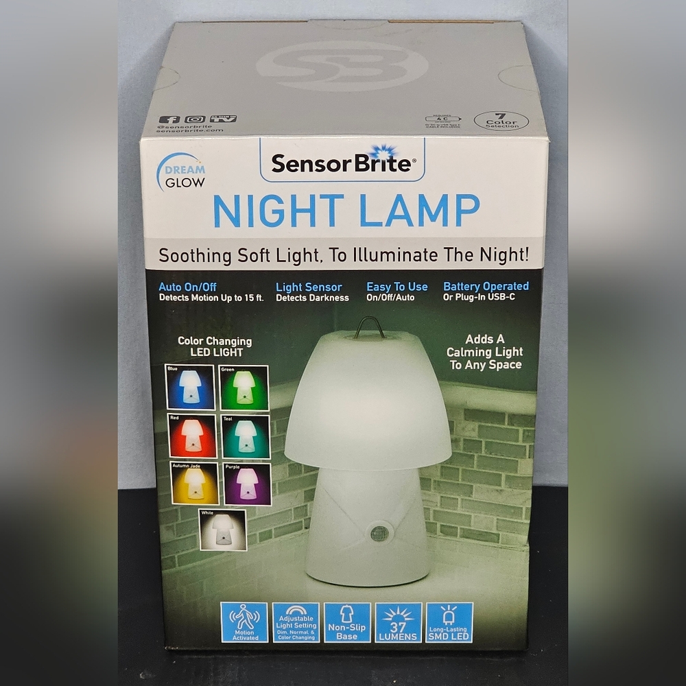 Dream Glow Sensor Brite Night Lamp (New)
